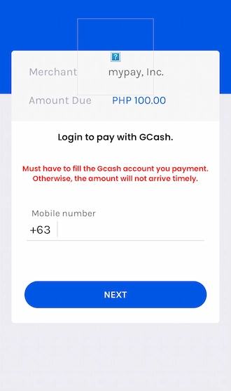 📌Step 3: Please log in to your GCash account.